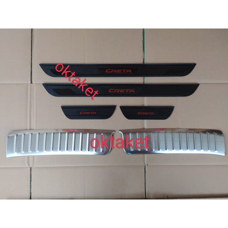 paket sillplate samping sillplate belakang Hyundai Creta 2022 2023 hitam chrome