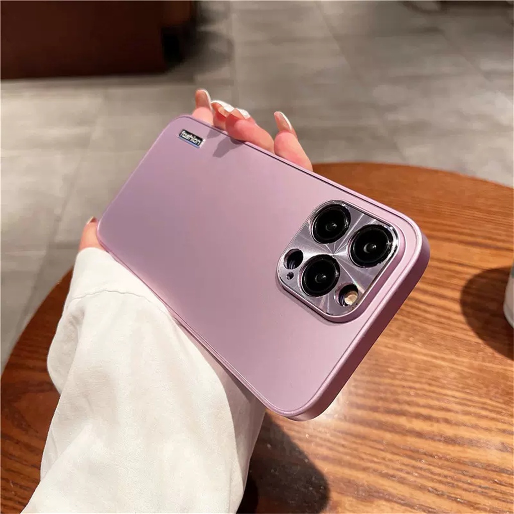 Casing Pelindung Kamera Metal Mewah Baru iPhone 14 Pro Max Case13 12 Pro Max 11 Promax Premium Matte Matte Shockproof Full Closure Protection Hard Back Cover