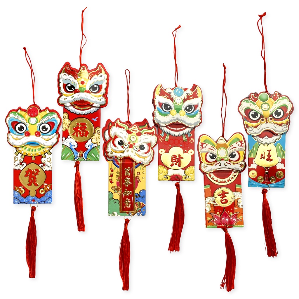 

Scoop Angpau Hongbao Gantung Imlek CNY Barongsai (6pcs mix) 65024901