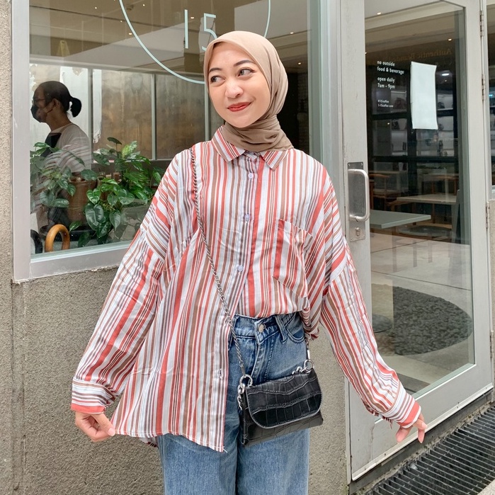 KEMEJA BLOUSE SALUR FRISKA KATUN RAYON PREMIUM SHIRT B617