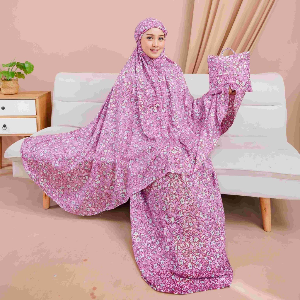 mukena dewasa rayon bali aluna size standart halya shop