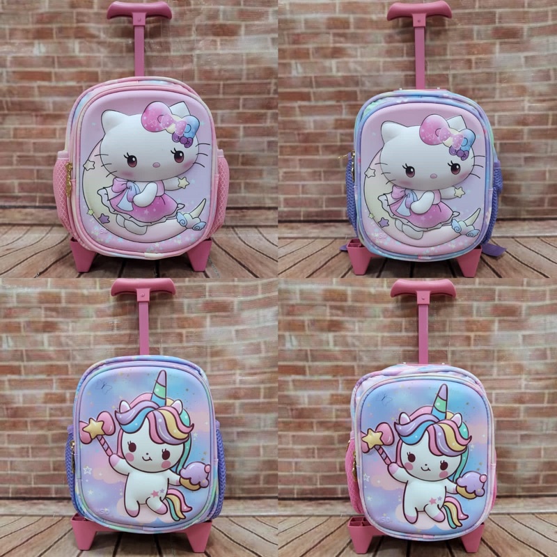 Troli Anak Cewek Baby 9” HSD Unicorn, Hello Kitty