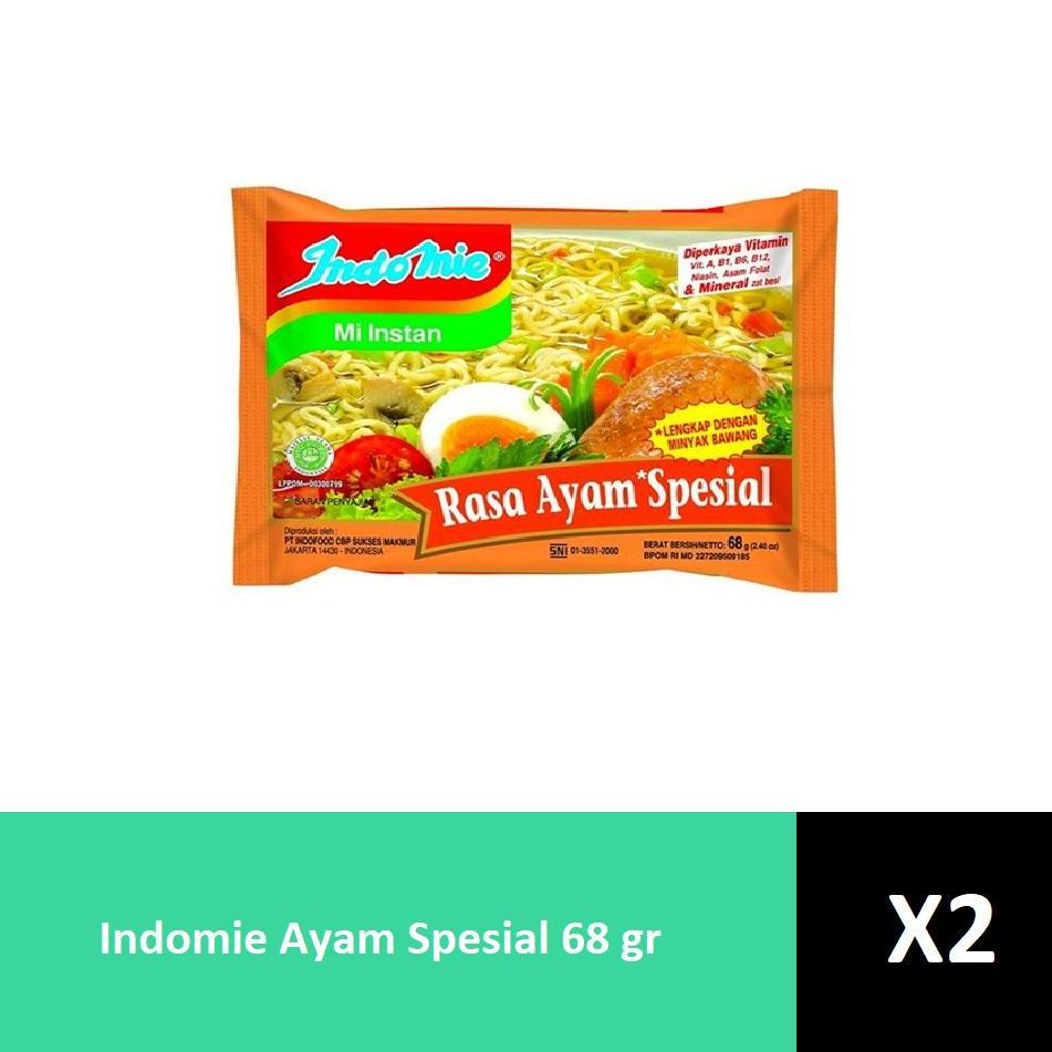 

ㆇ Indomie Mie Instan Ayam Spesial 2 x 68 gr ●