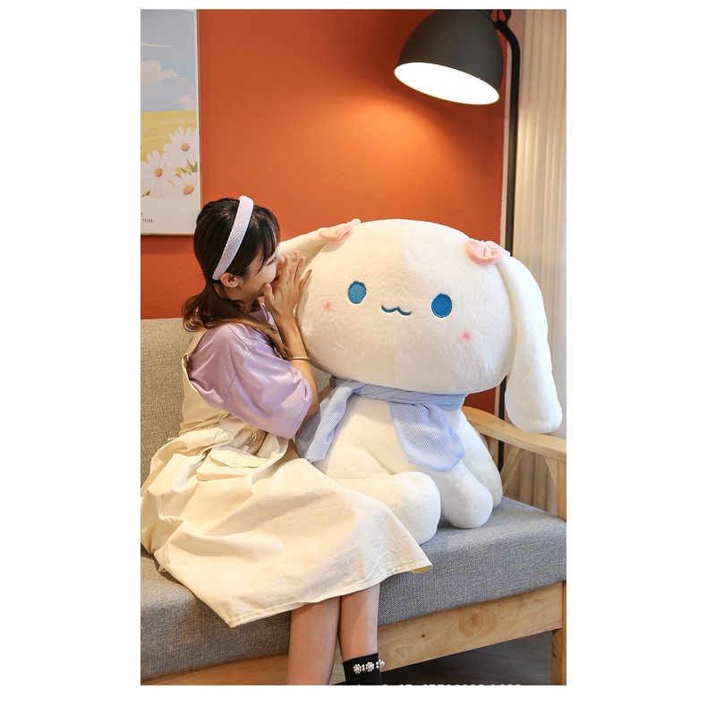 Boneka Cinnamoroll Pakai Syal Jumbo  Bahan Plush