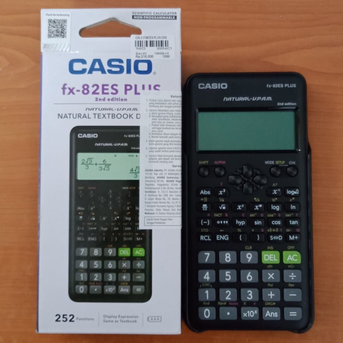 

SCIENTIFIC CALCULATOR FX-82ES PLUS 2ND EDITION CASIO #ORIGINAL