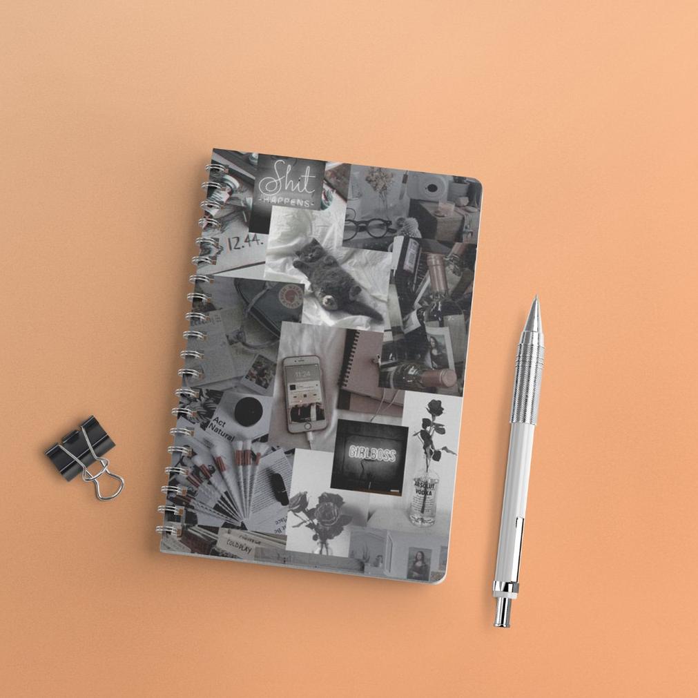 

[X-3&Q ✓) Notebook Aesthetic Edition 1 Lined Grid Dot Ukuran A5 Ring Spiral Jurnal Catatan Buku Spiral Binder siap dikirim