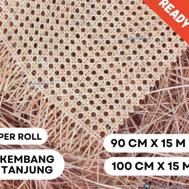 Anyaman Rotan Lembaran | Webbing Kembang Tanjung 90 100 Cm | Per Roll