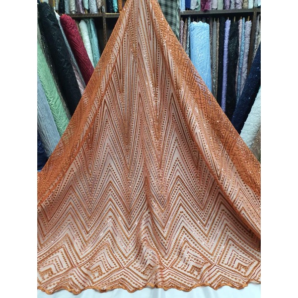 BAHAN KAIN TILE KEBAYA BRUKAT