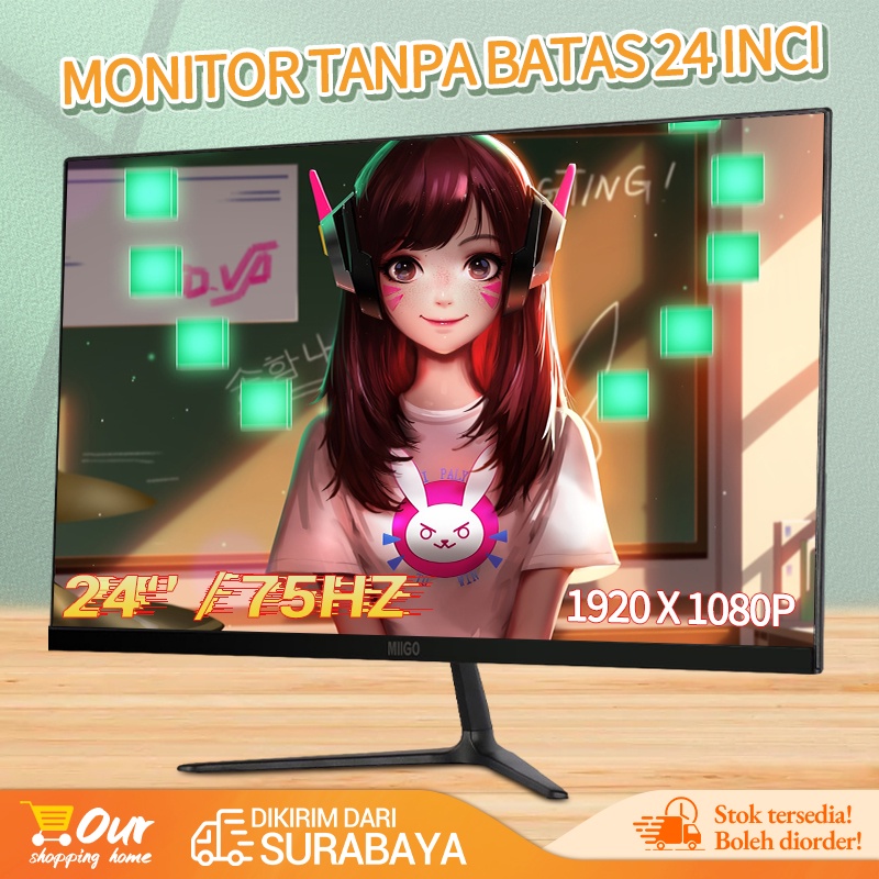 Terbaru 24-inci 144Hz monitor komputer LCD, ayar tanpa batas definisi tinggi 75HZ/144HZ，panel IPS screen
