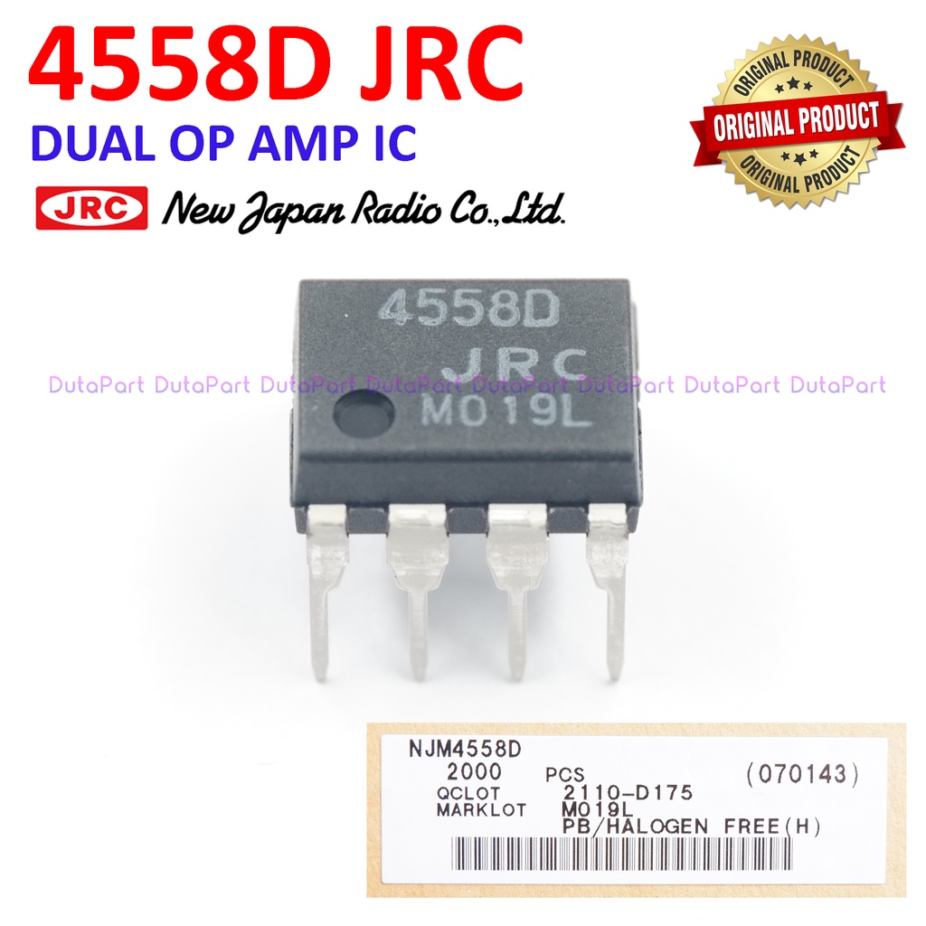 JRC 4558D JRC4558D JRC4558 4558 ORIGINAL JRC JAPAN Dual OP Amp IC DIP8