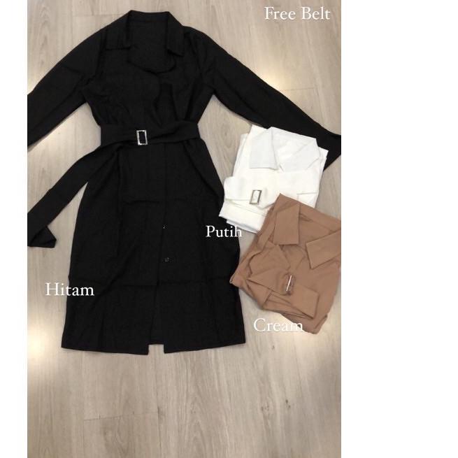 Diskon✔️D0350 SIENA KOREAN VINTAGE DRESS BELT PESTA FORMAL BLAZER HIJAB BUSUI FRIENDLY|SQ9