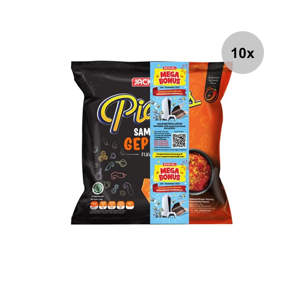 

Piattos Sambal Geprek 1 renceng isi 10 pcs @18gr