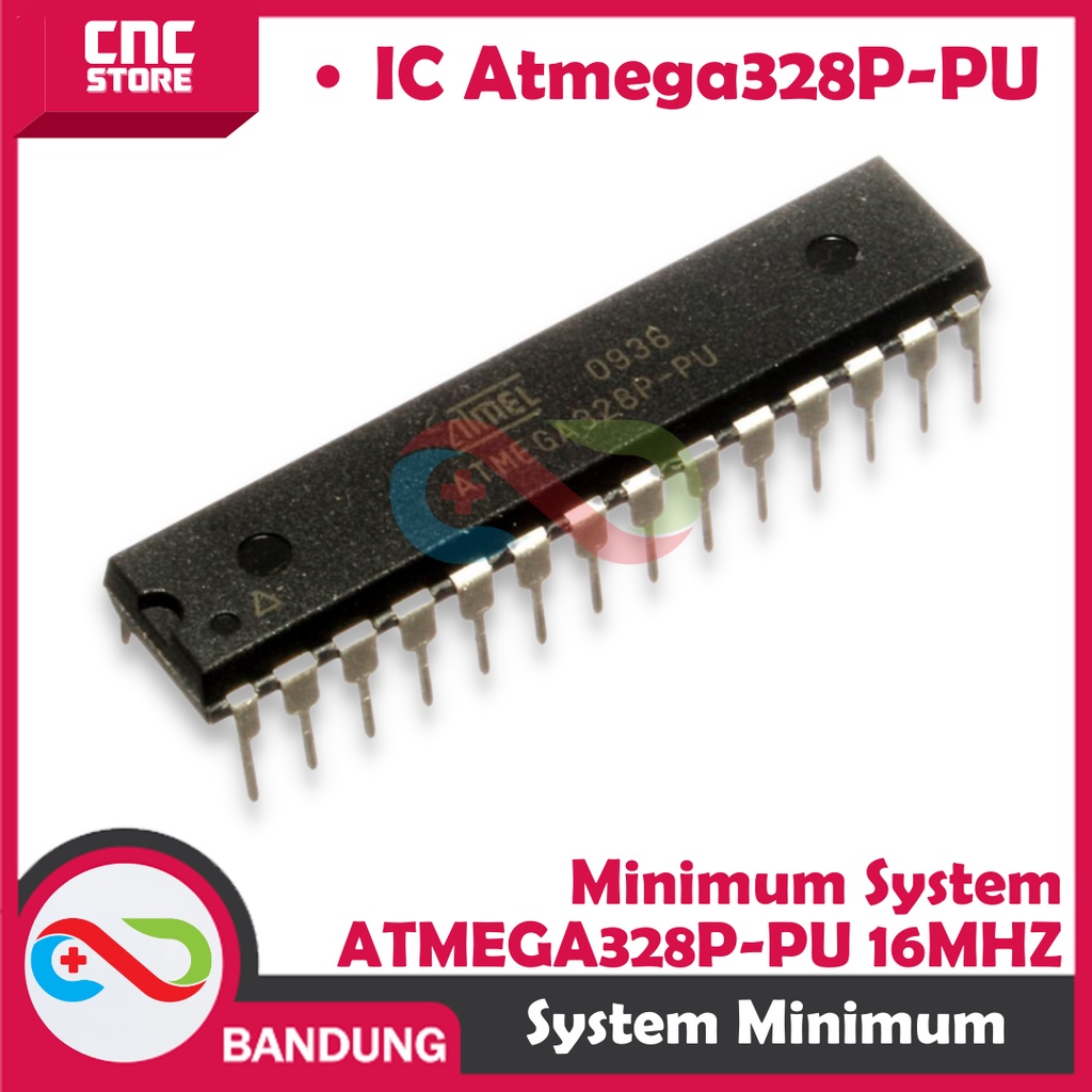 PAKET LENGKAP SISMIN MINSYS MINIMUM SYSTEM ATMEGA328P-PU 16MHZ AVR