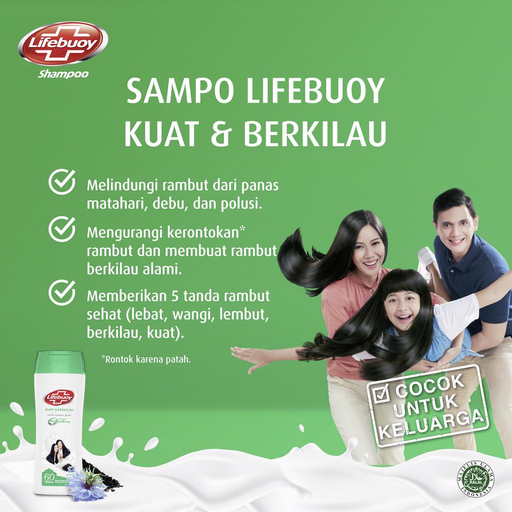 Lifebuoy Shampo Kuat &amp; Berkilau 680 mL x3