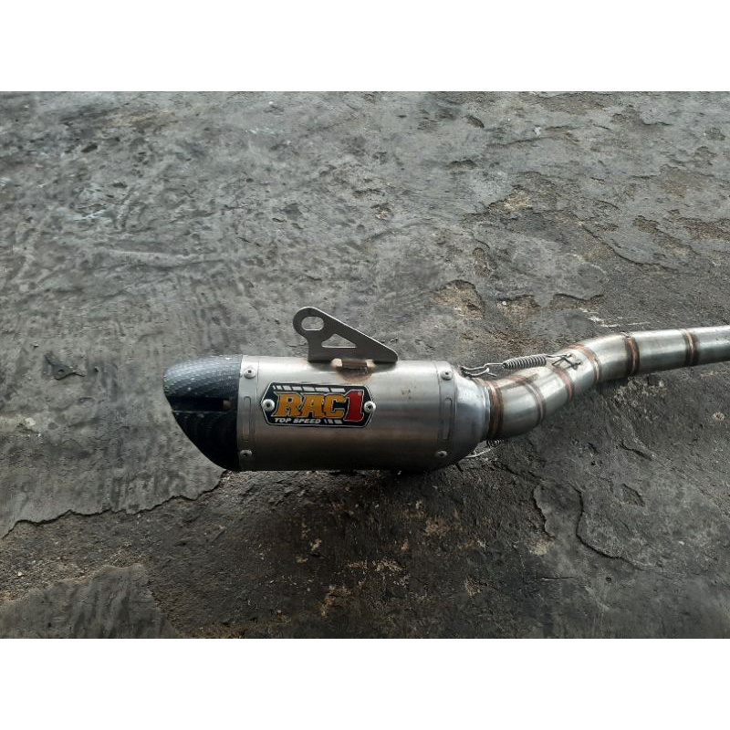 knalpot RAC 1 bekas motor jupiter/vega r