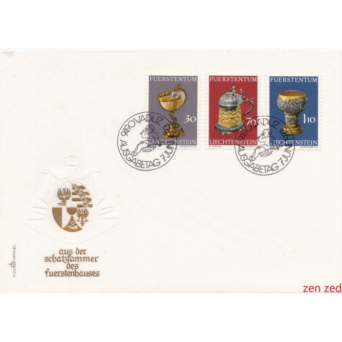 

A621 Prangko Liechtenstein FDC 1973 The Royal Family 1 Pcs