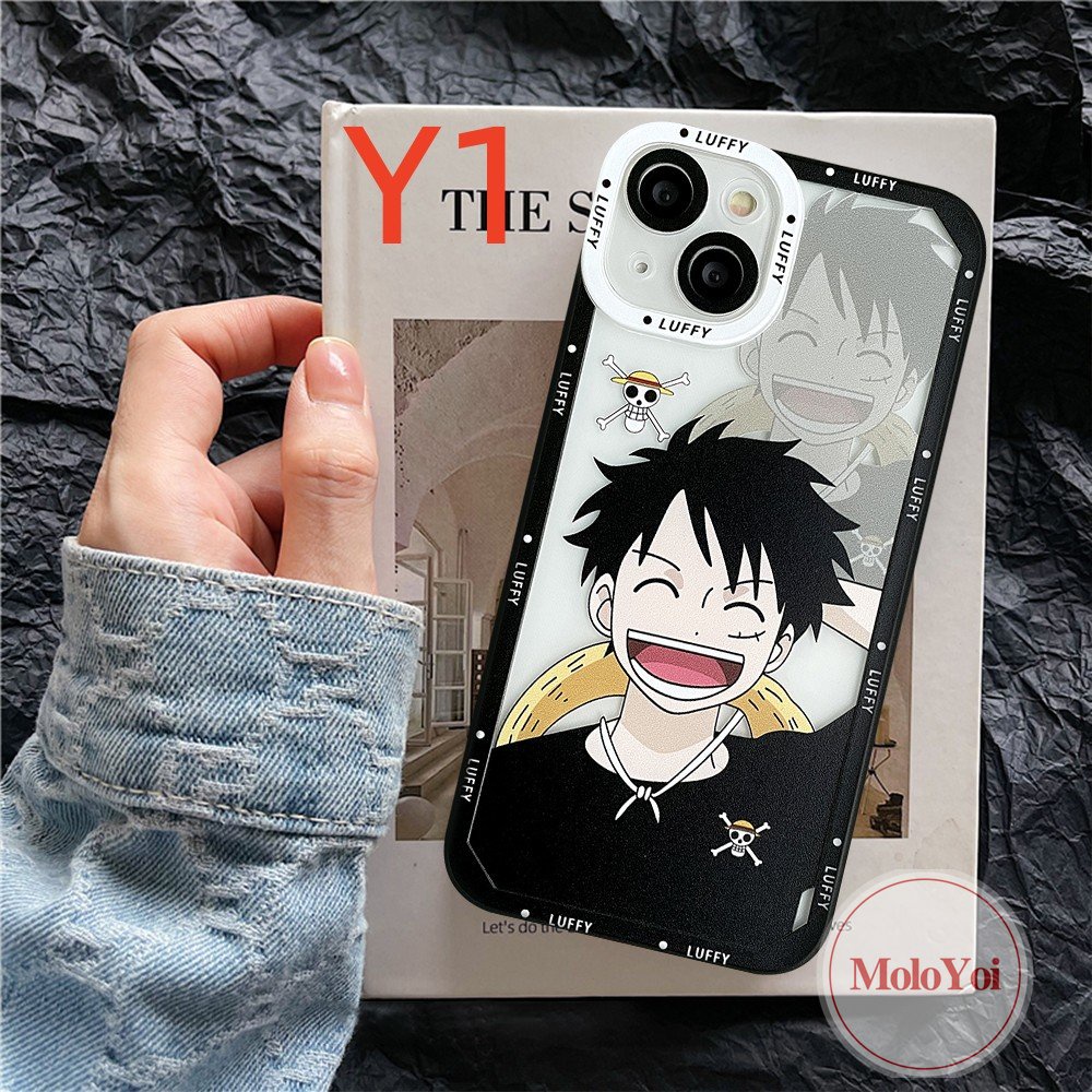 IPHONE Casing Shockproof Kompatibel Untuk Iphone14 13 12 Pro Max11 7Plus 8Plus XR X XS Max 6 6s 8 7 Plus SE 2020 TPU Lembut Kartun Anime One Piece Luffy Zoro Angel Eyes Cover