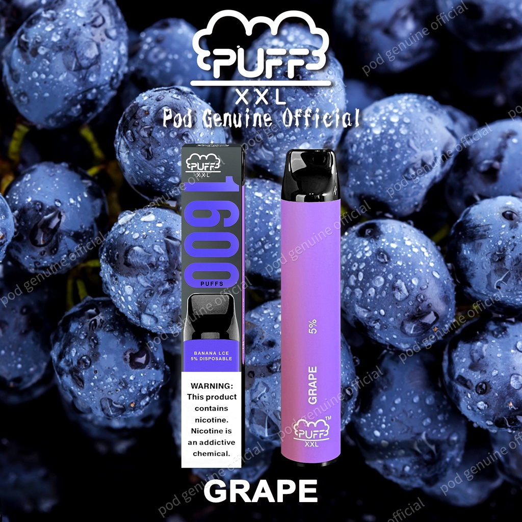 【PUFF】1600PUFF/All Flavours Vapee pod/Vapee sekali pakai Wanita/Liquid Banyak Rasa Kapasitas besar