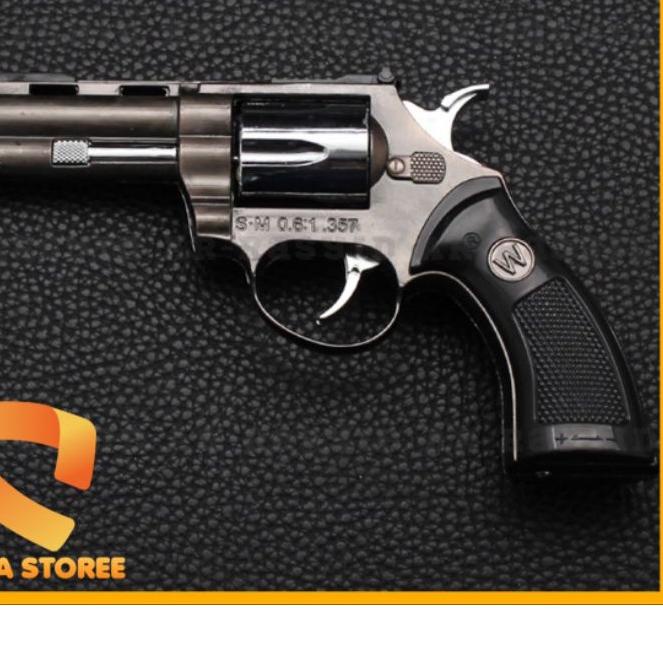 Trend ♘ korek api pistol revolver persis asli terbuat dari full besi$