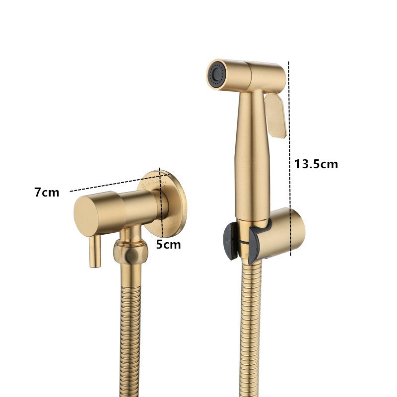 Kerrogee 1 Set 3/4 Pcs Classic Gold Jet Closet Shower Toilet Shower Jet Washer Bidet Classic Gold Stainless Steel 304