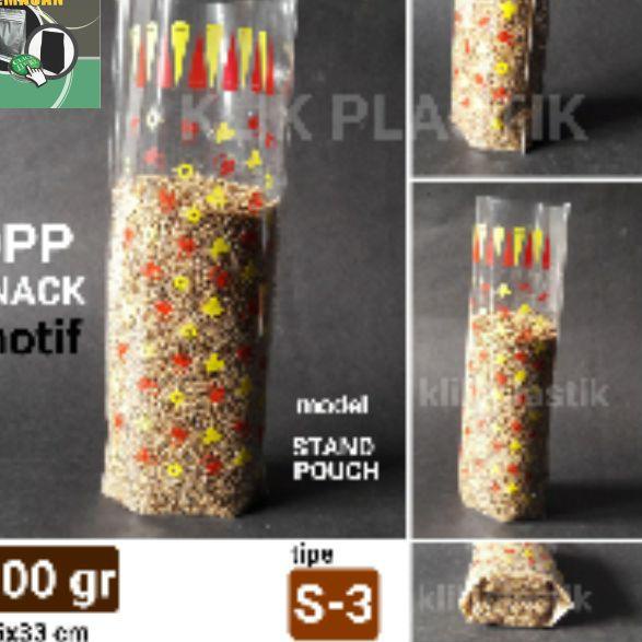 Tren Terbaru PLASTIK OPP SNACK 500GR STAND POUCH/PLASTIK KUE KERING/KEMASAN ROTI