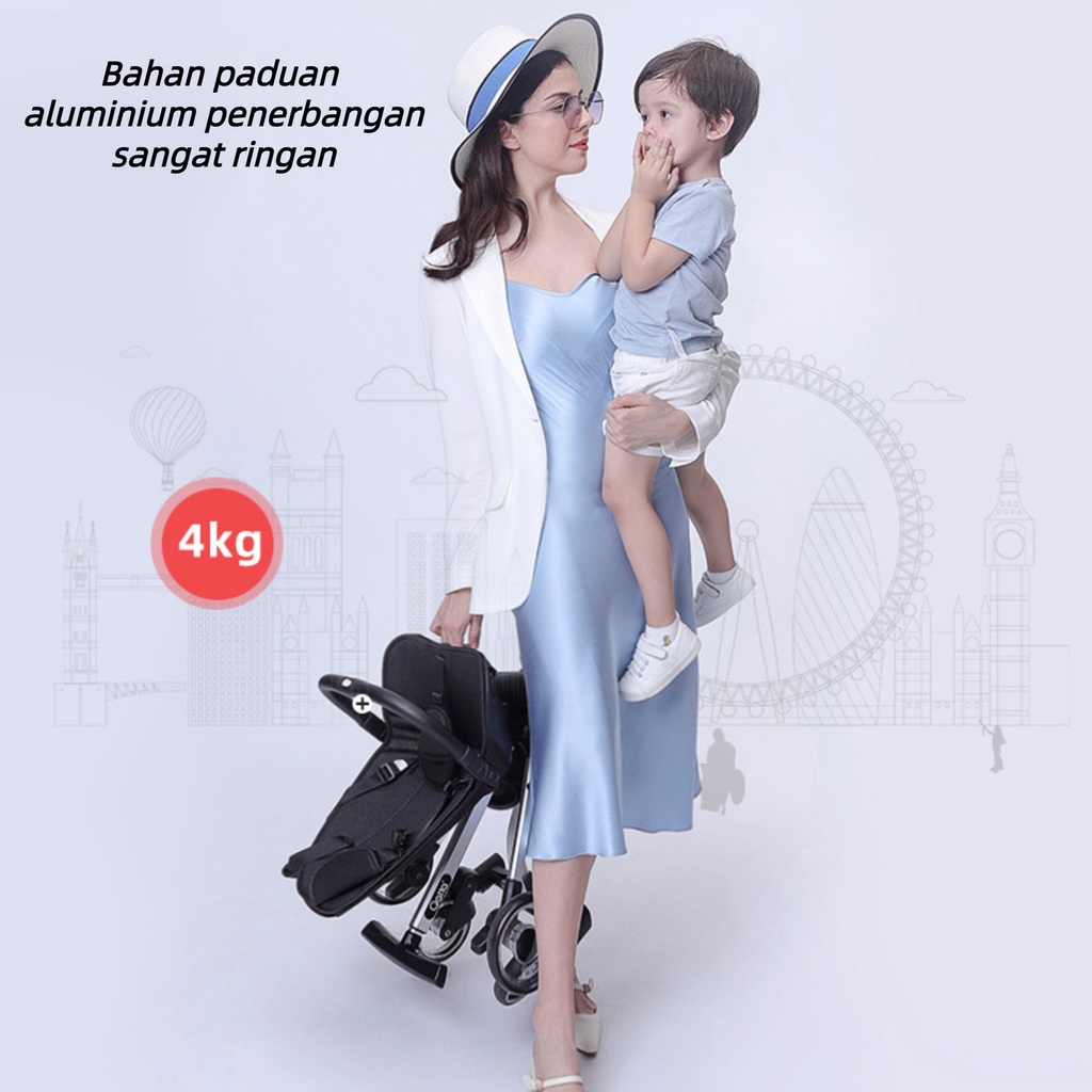 Stroller Baby 2 Way Lightweight Foldable / Kereta Dorong Bayi cabin size