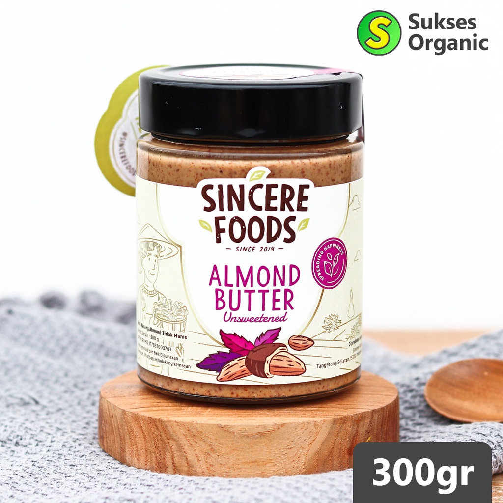 

Selai Kacang UNSWEETENED ALMOND Butter SINCERE FOODS