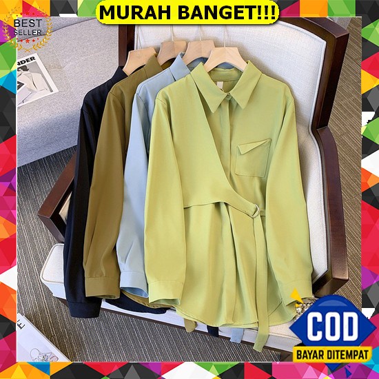 Nagita Long Square Crinkle Airflow Premium Atasan Tunik Wanita Kringkel Kekinian Blouse Perempuan Cr