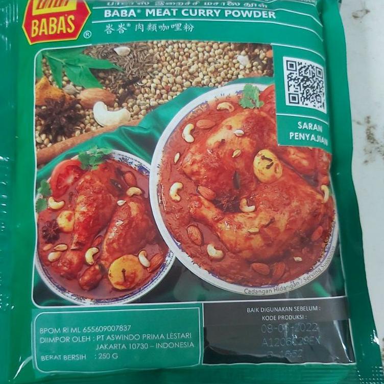 

Original Bumbu kari babas asli 250 grm exp buln 6 tahun 2023 ..,,.,,.,