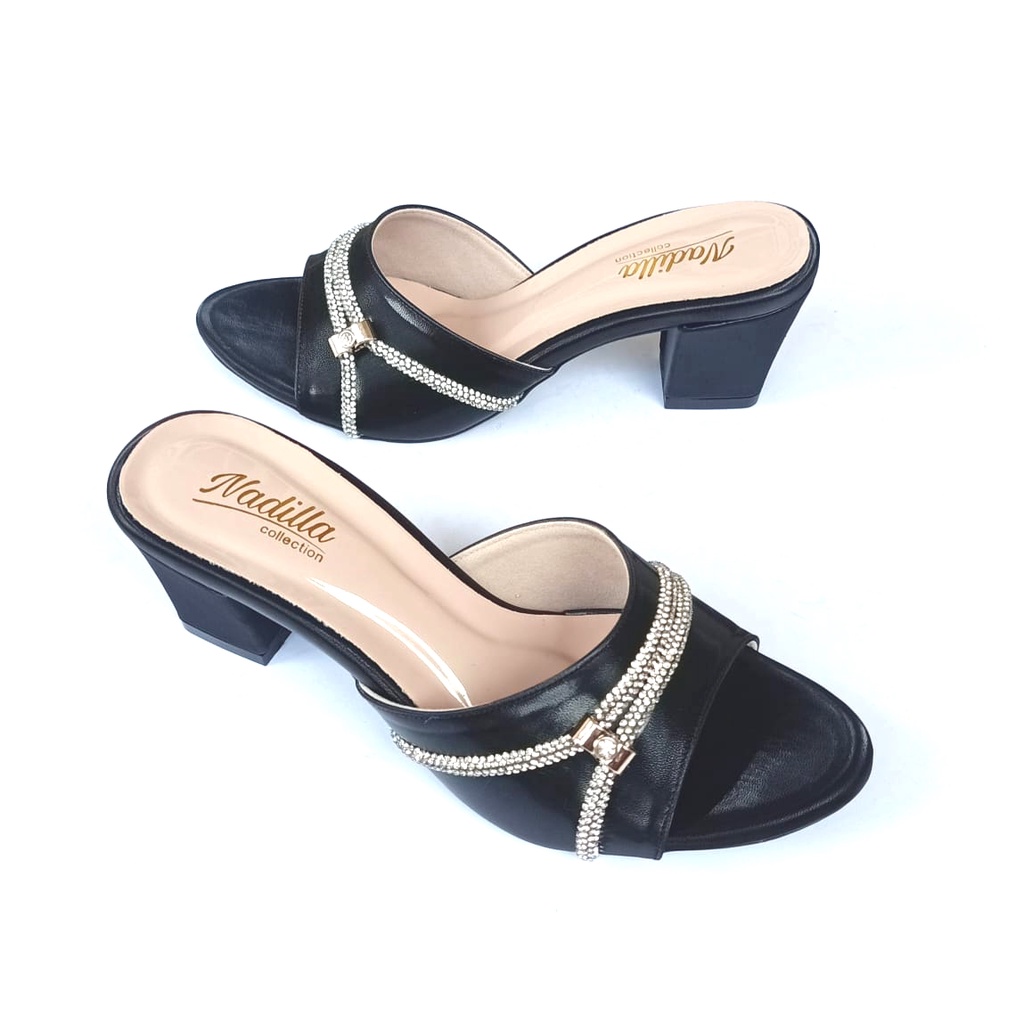 Sandal Pesta Nadilla 5584 Heels wanita Heels Kondangan 5cm Sendal Casual