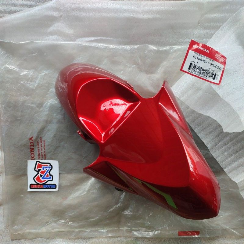 Spakbor slebor depan Beat Karbu KVY gen 1 merah CSR original baru AHM / 61100-KVY-960CSR