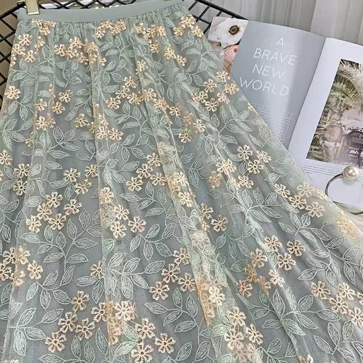 ♪↔✴❆ Rok Tutu 3D Import Motif Bunga / Rok Tutu Motif Timbul Ready Stok