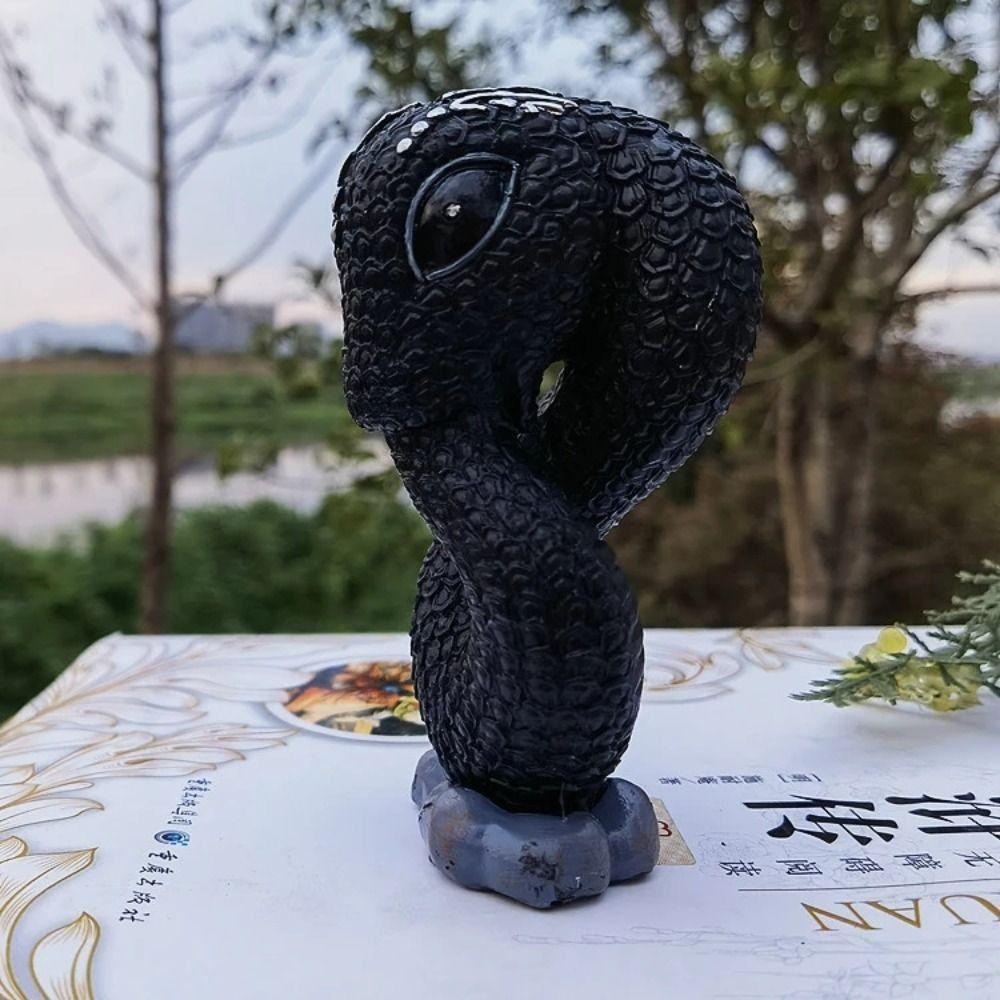 Lanfy Hewan Ornamen Therosaurus Mystic Kreatif Hitam Unicorn Dekorasi Adegan Untuk Koleksi Hadiah Indah Resin Kerajinan Tangan Patung Naga Python