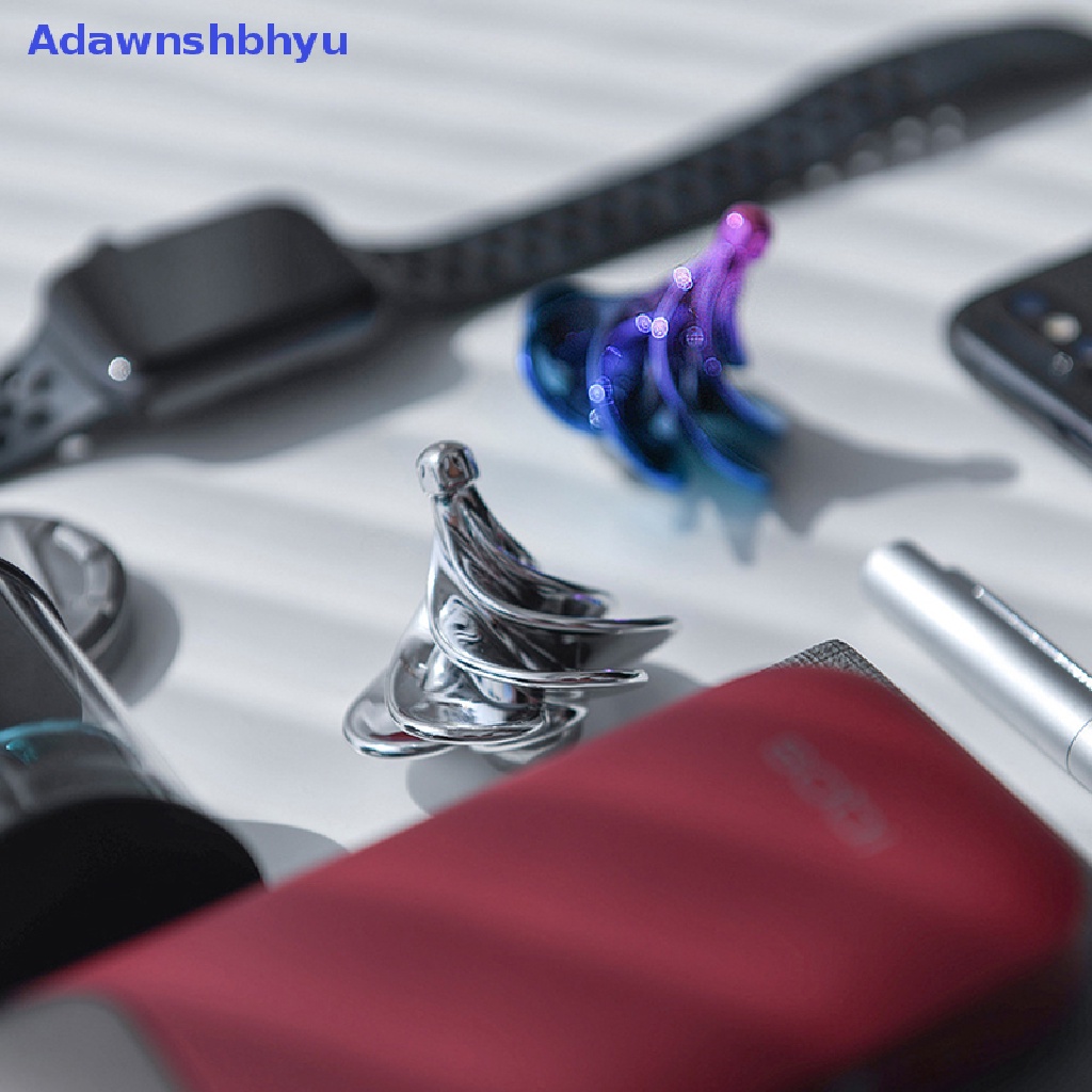 Adhyu Fidget Spinner Logam Warna-Warni gyro Magic Wind Spinning Top Desktop Deion ID