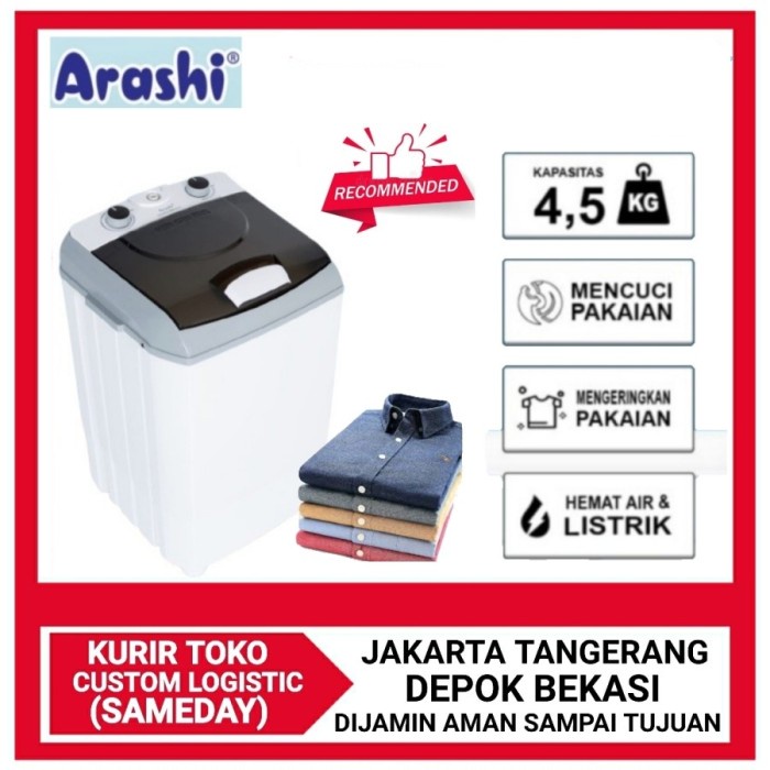 Mesin Cuci Portable Mesin Cuci Mini Arashi AWM451A
