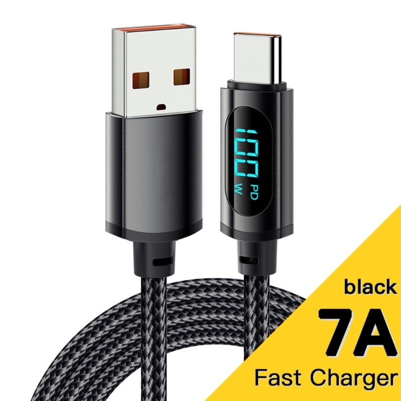 Zzz Kabel Pengisian Cepat Untuk Ponsel Laptop Tablet Dengan Display LED USB C Data Cord