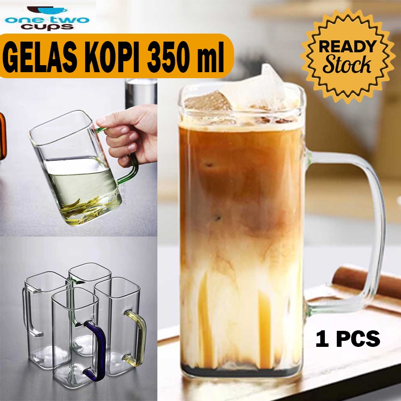 Jual Gelas Cangkir Kopi Kekinian Aestetik Glass Coffee Mug Ml Transparan Bening Aestetik