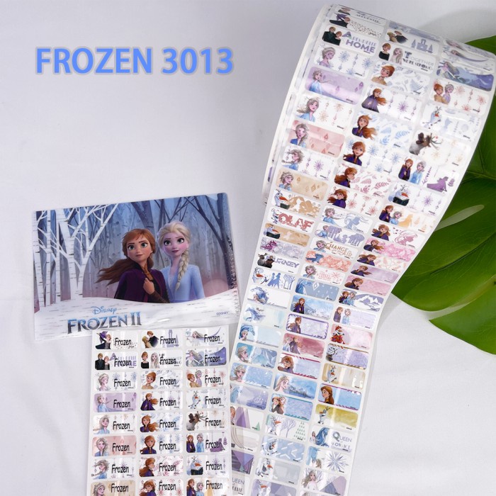 

LABEL NAMA STIKER NAMA PREMIUM FROZEN ORI TW WATERPROOF