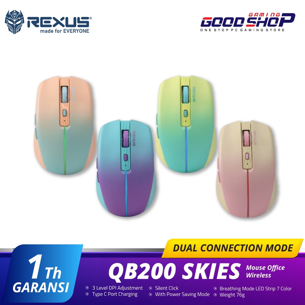 Rexus Mouse Office Wireless QB200 Skies - Mouse