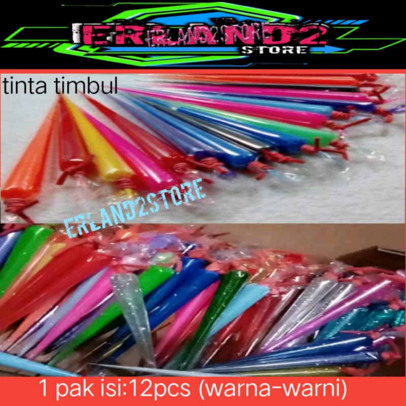 

tinta timbul warna warni isi 12pcs termurah