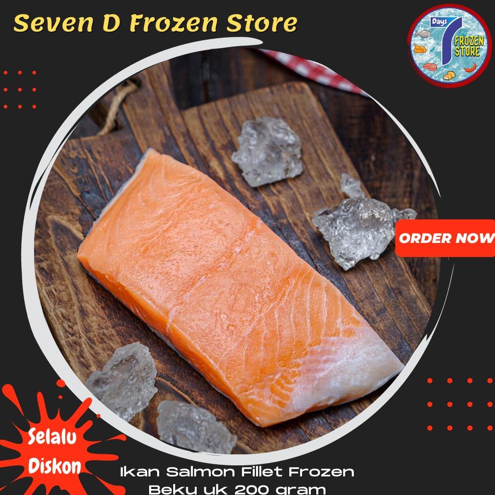 

[BAYAR DITEMPAT] Ikan Salmon Fillet Beku Frozen kemasan 200 gr