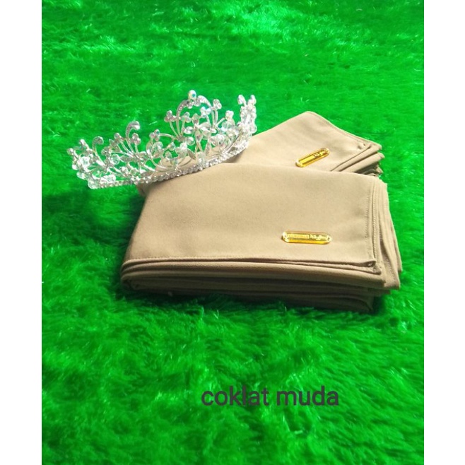 phasmina coklat muda bahan Ceruti baby doll