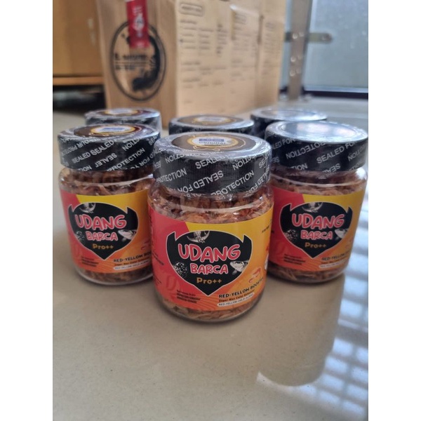 UDANG BARCA PRO++ (SUPER RED-YELLOW ENHANCHER) UDANG KERING 30GR