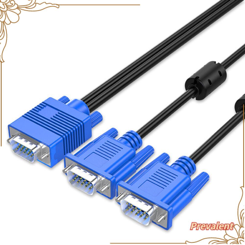 Preva Kabel VGA Splitter Laptop HDTV 1080P 1kabel Video Male to 2 Male