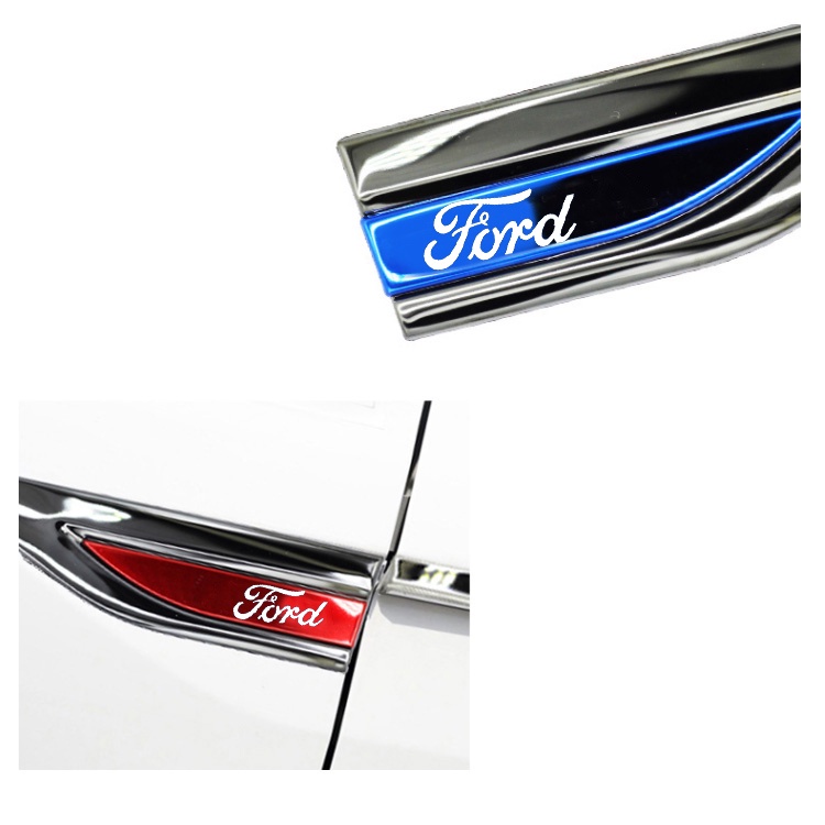 1set Fender Mobil Stainless Steel Label Samping Untuk Ford Fiesta Ranger T6/T7/T8 Teritorial Fokus Everest Ecosport Ka Focus Fusion Aksesoris