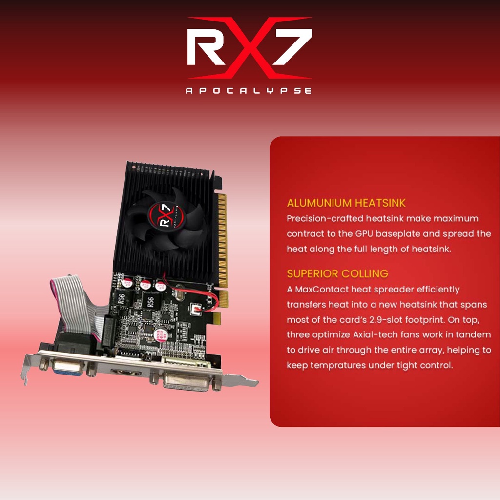 VGA RX7 R7 240 LP 4GB DDR3 128 BIT REAL CAPACITY RESMI