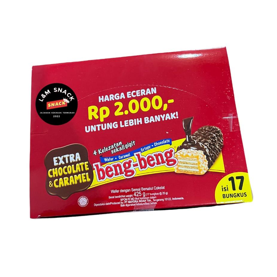 

[PRODUK MRWRJ] Beng-Beng Wafer Caramel Crispy Chocolate 1 Box Isi 17 pcs @25gr BNN