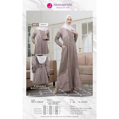 Rauna Sarimbit Keluarga / SR-11 Coklat / Fashion Muslim