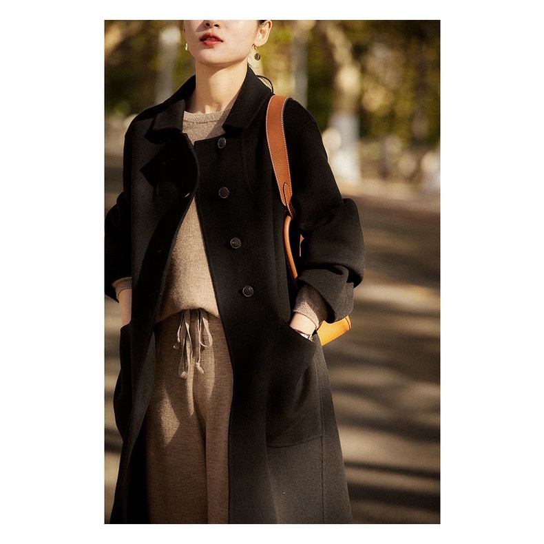 Wool Coat Wanita Long Coat Blazer Wanita Korean Style