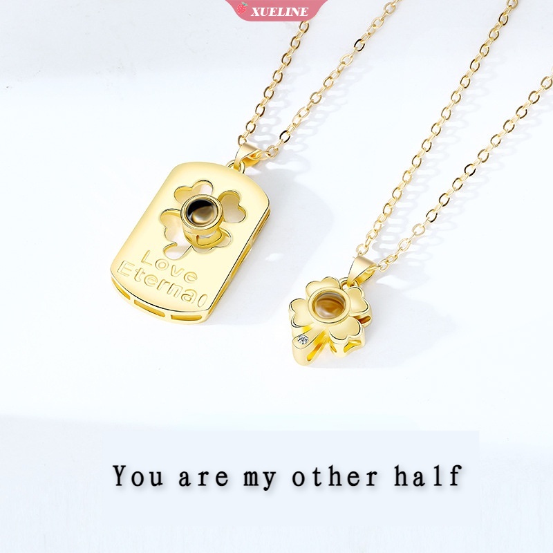 Kalung Fashion 100bahasa I love you Proyeksi Liontin Kalung Cinta Romantis Memori Pernikahan Kalung Hadiah [ZXL]